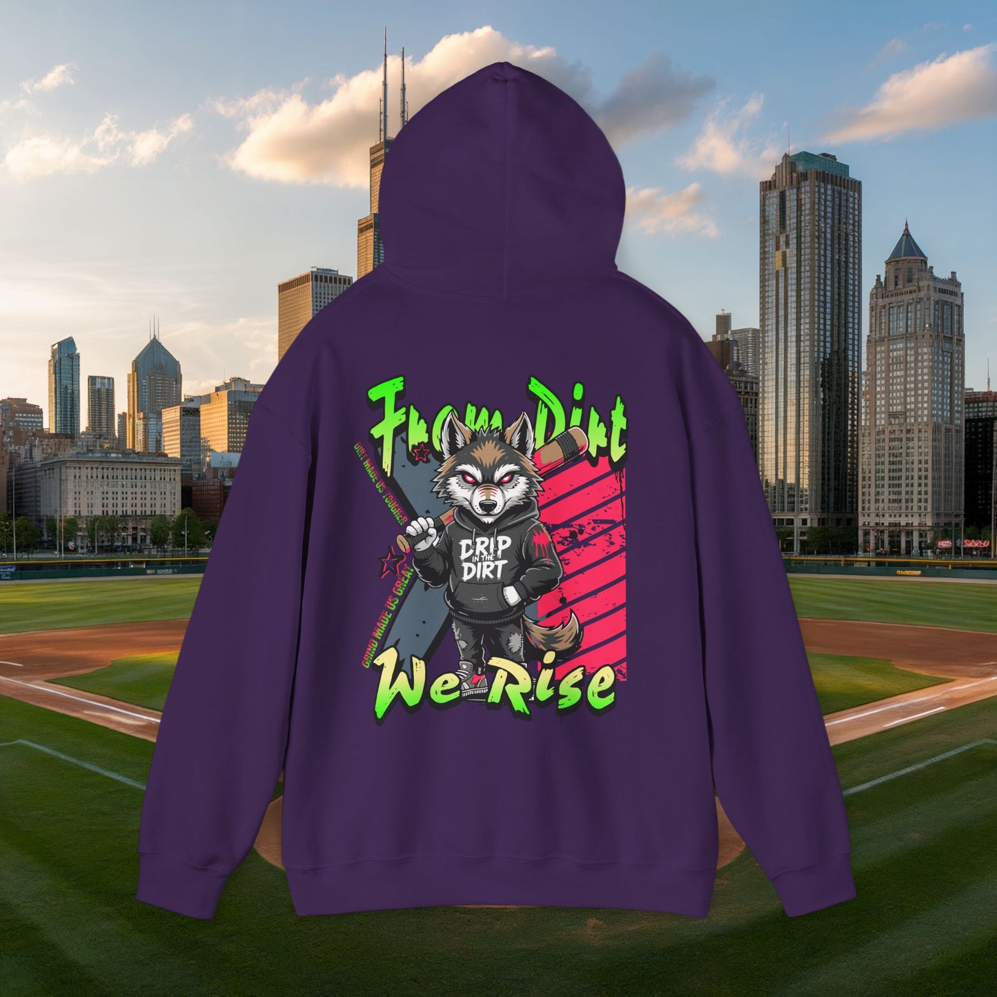 Unisex Streetwear Hoodie - From Dirt We Rise Design