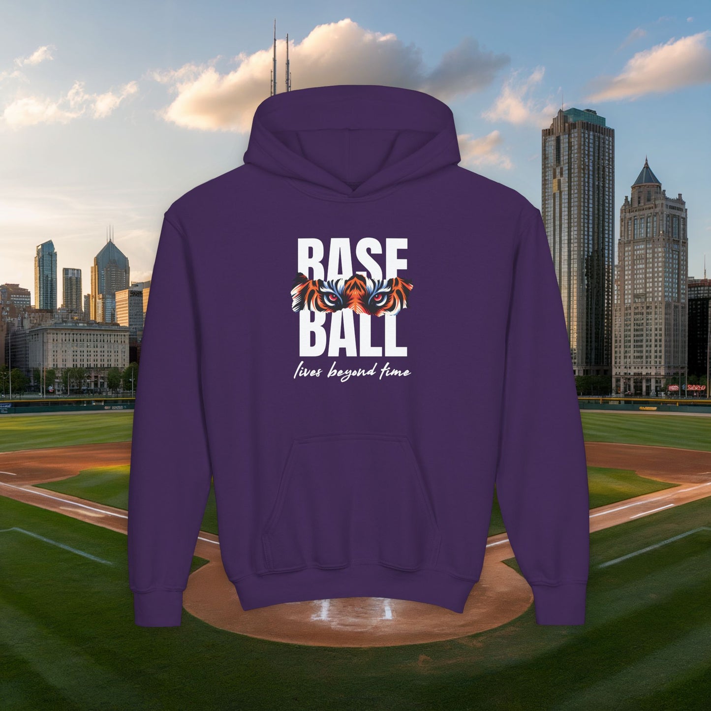 Baseball Beyond Time Youth Hoodie