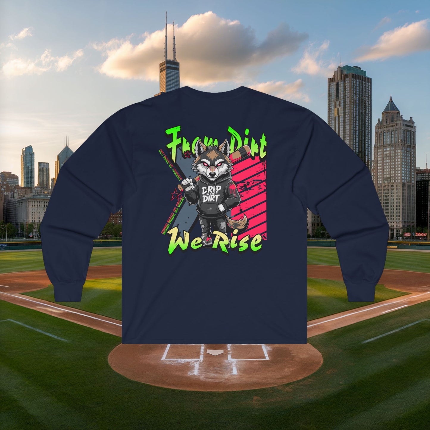 Unisex Long Sleeve Tee - From Dirt We Rise Design