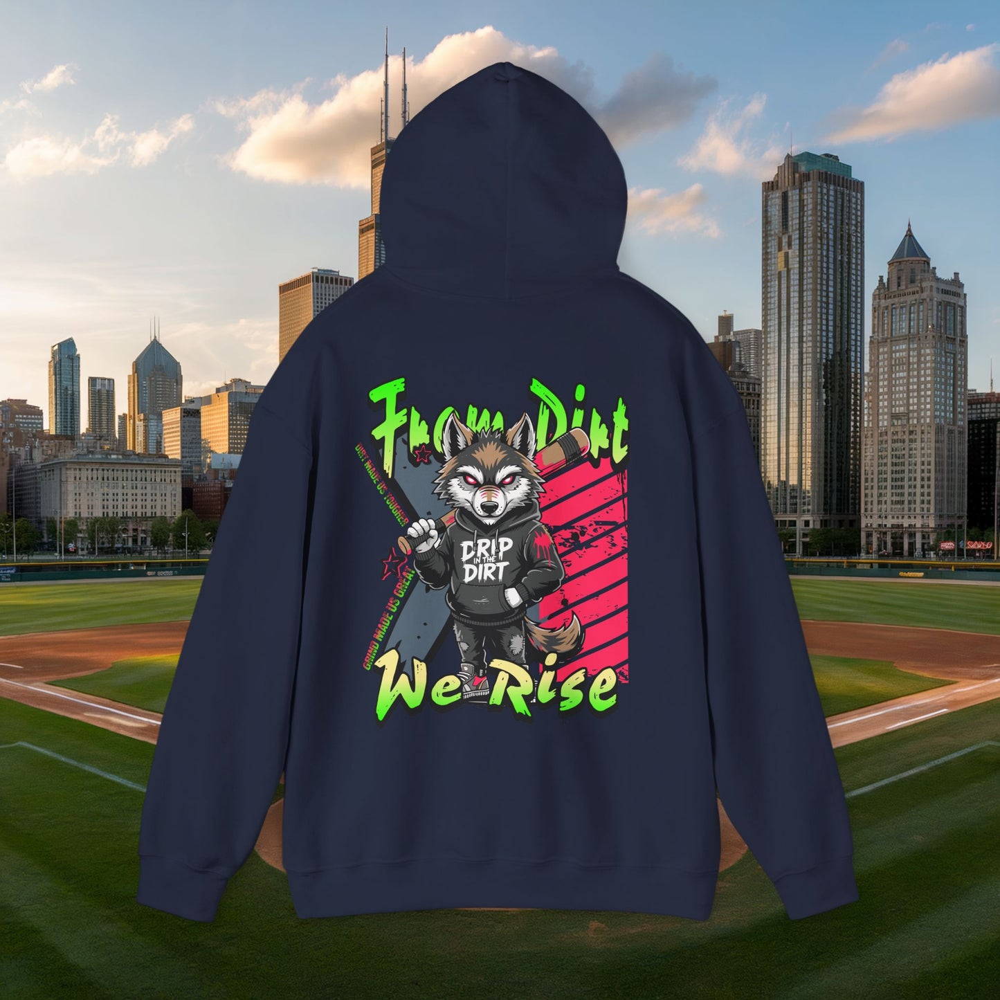 Unisex Streetwear Hoodie - From Dirt We Rise Design