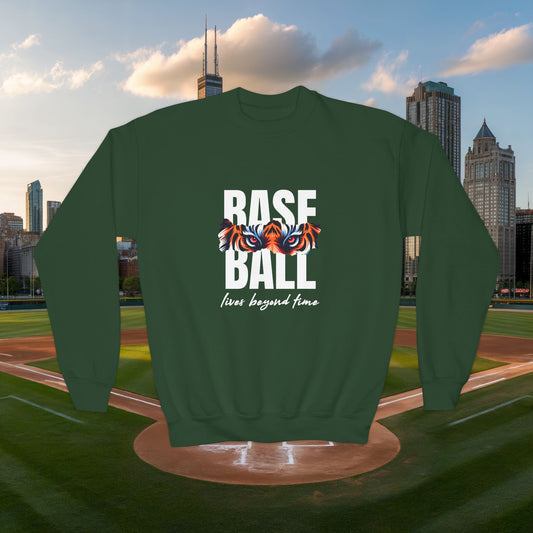Baseball Lives Beyond Time Youth Sweatshirt