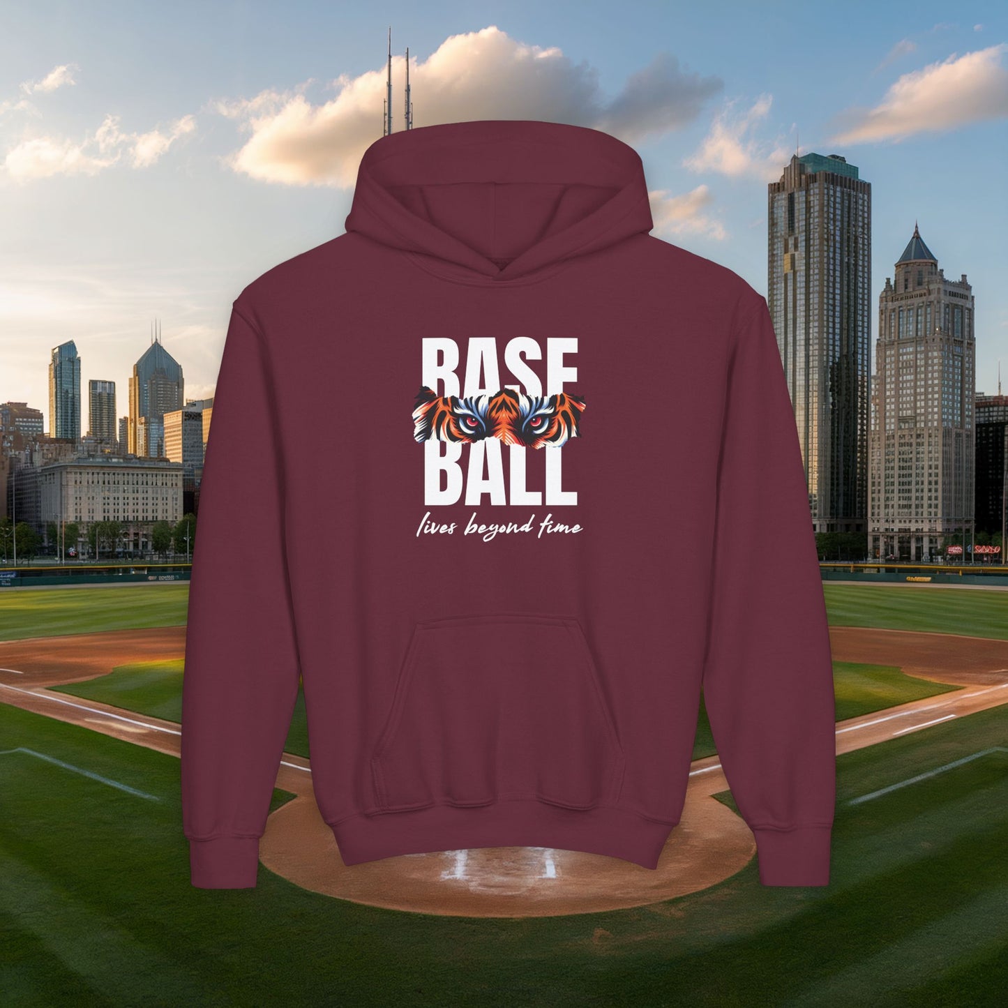Baseball Beyond Time Youth Hoodie