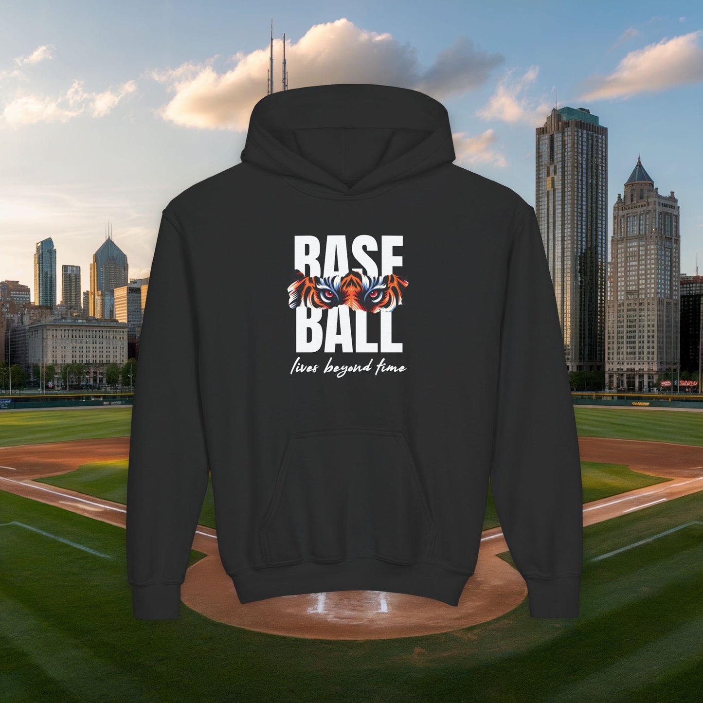 Baseball Beyond Time Youth Hoodie