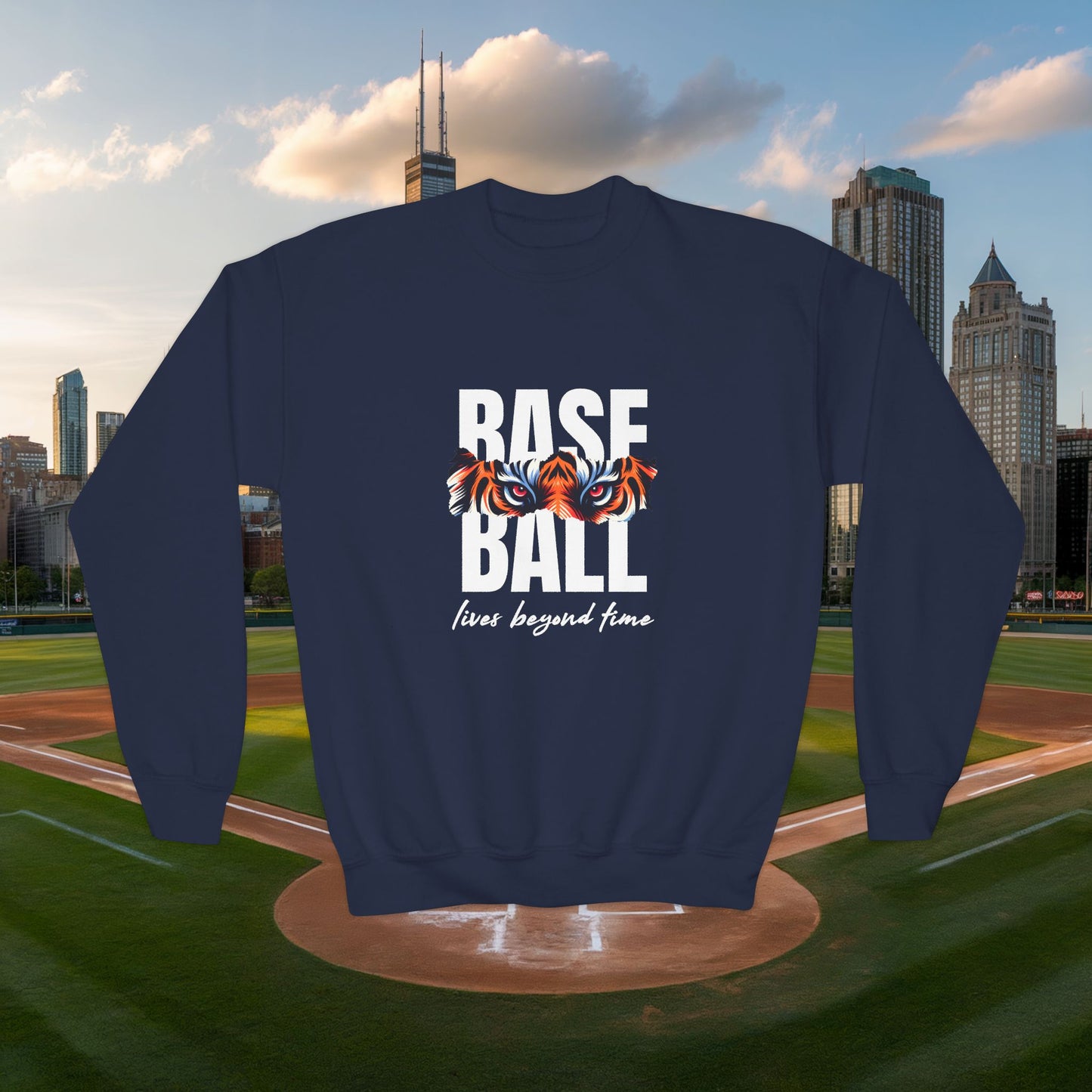 Baseball Lives Beyond Time Youth Sweatshirt