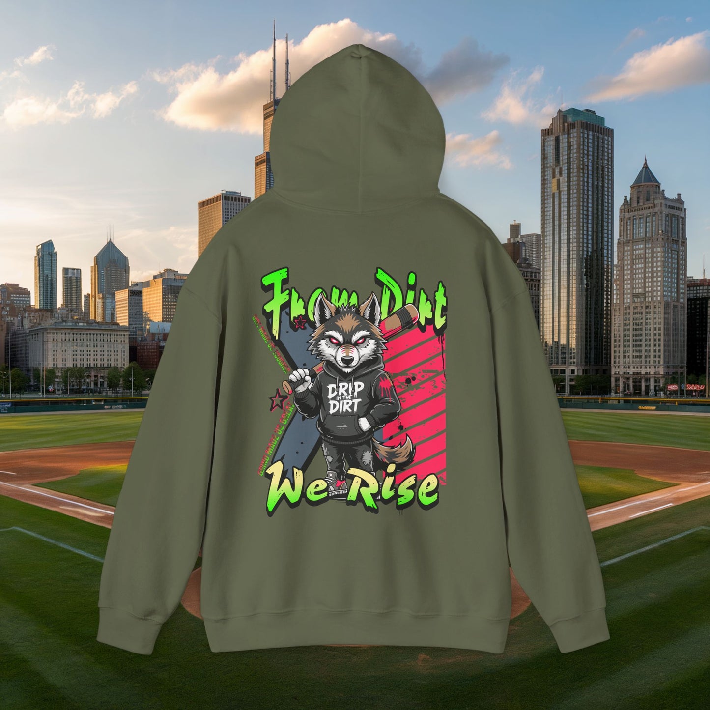 Unisex Streetwear Hoodie - From Dirt We Rise Design